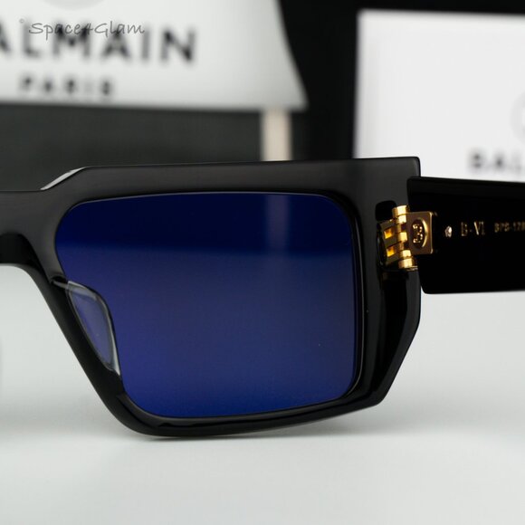 Balmain Women Sunglasses Black Gold Grey Cat Eye B-VI BPS-128A-54 BRAND NEW - Picture 7 of 11